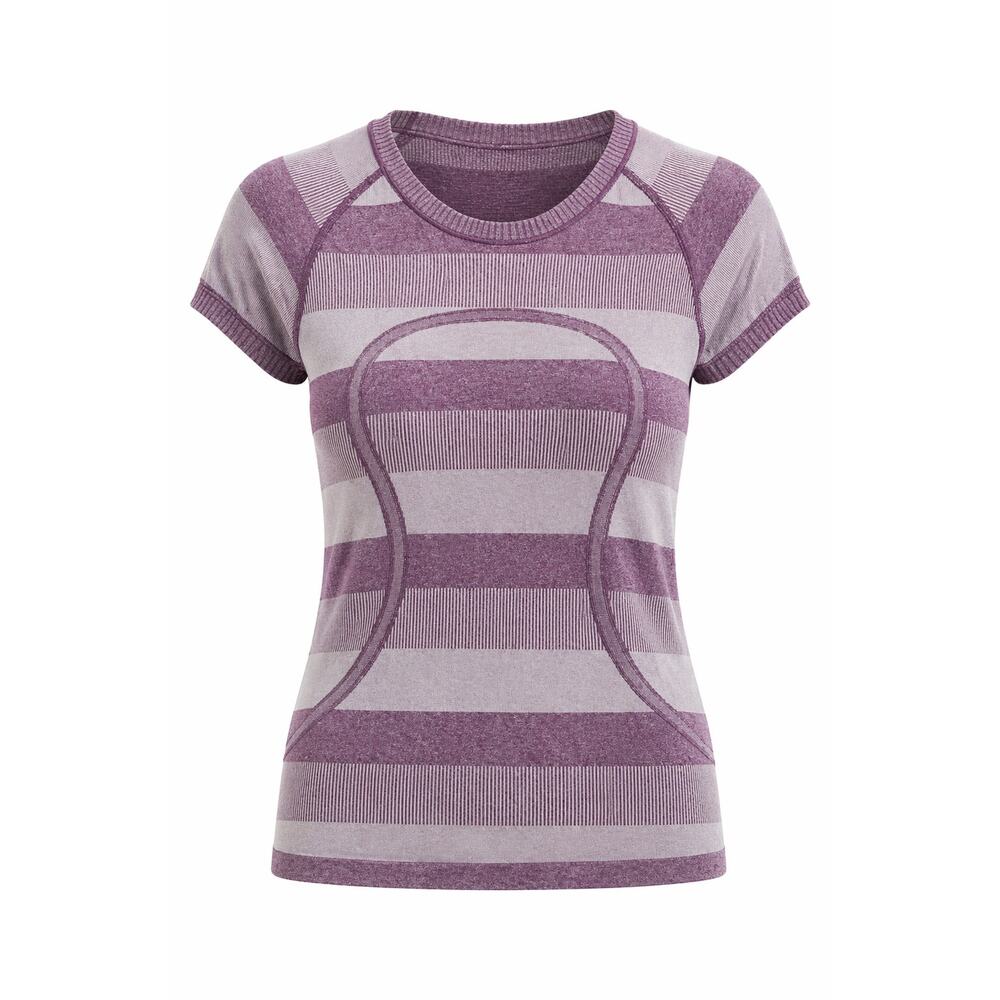 Lululemon Purple Striped Athletic Tee 💜